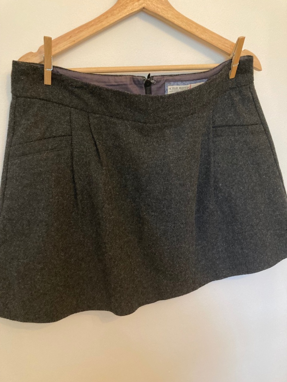 Wool mini skirt